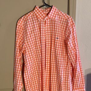 Vineyard vines Tucker Shirt. peach button up